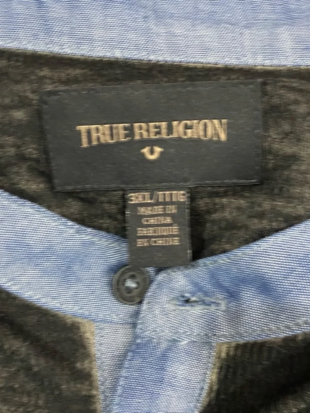 True Religion Men's Walkway Military Thermal Burnout Long Sleeve Shirt NWT C